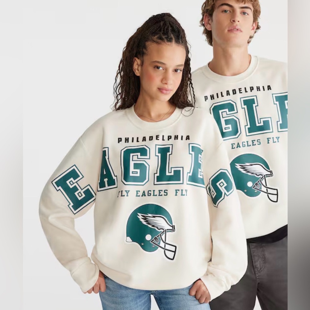 Philadelphia Eagles Crewneck Sweatshirt Fly Eagles Fly Unisex XS Aeropostale